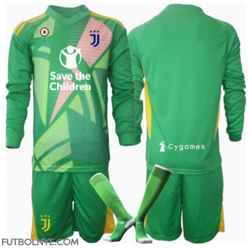 Camiseta Juventus Portero Visitante Equipación para niños 2024-25 manga larga (+ pantalones cortos)